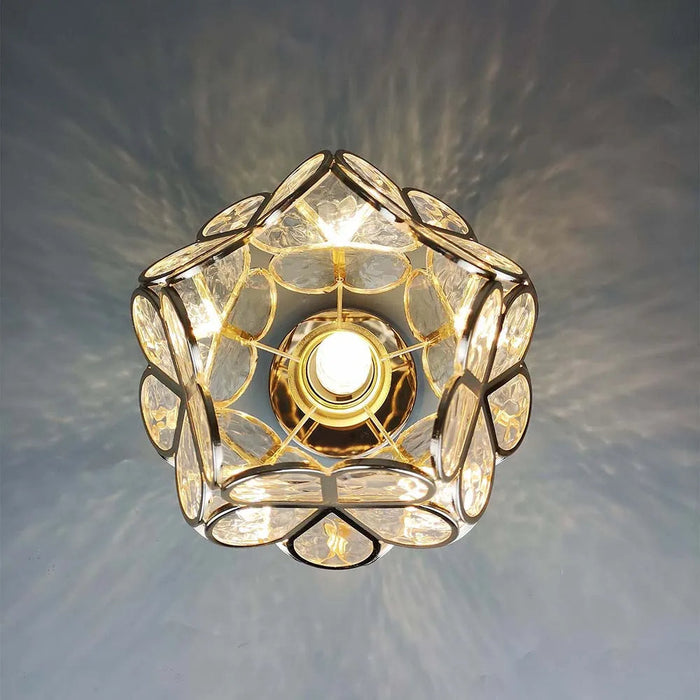 Glazen Bloem Plafondlamp - Hal en woonkamer lamp