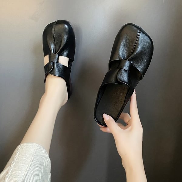 ChicMule - Zachte Sandalen met Hol Ontwerp en Platte Muiltjes - Stijlvol en Comfortabel