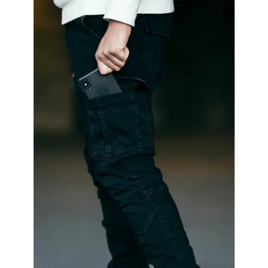 Denim Cargo Broek - Vintage en Heren Mode