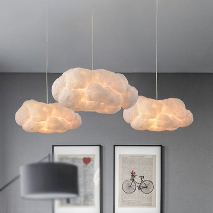 Wolken LED Hanglamp - Wit met Elegant Licht Slaap/Woonkamer