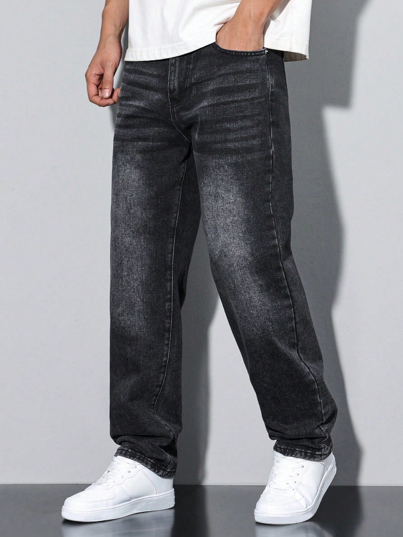 Herenjeans met Comfortabele pijpen - Mannen broek