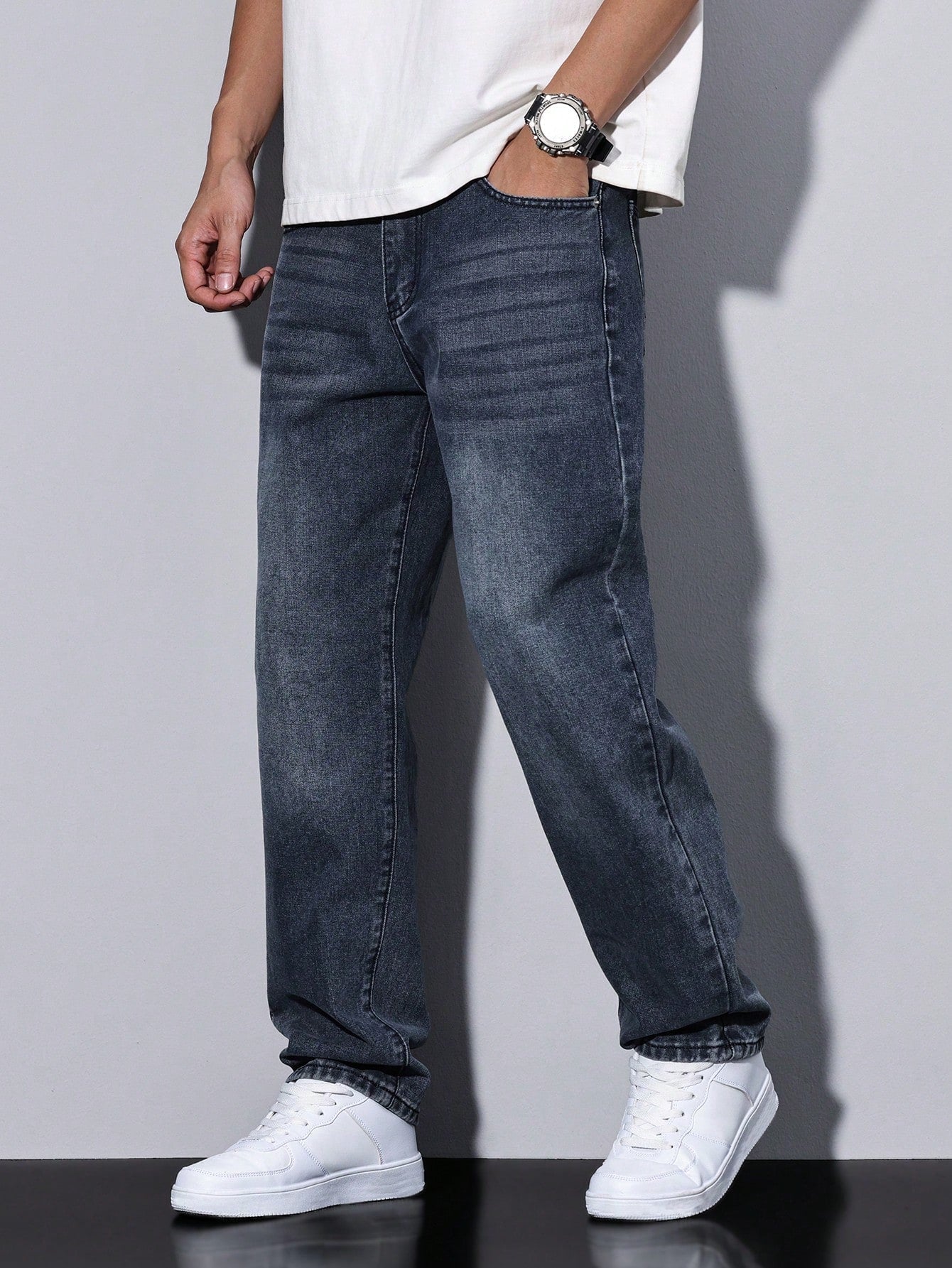 Herenjeans met Comfortabele pijpen - Mannen broek