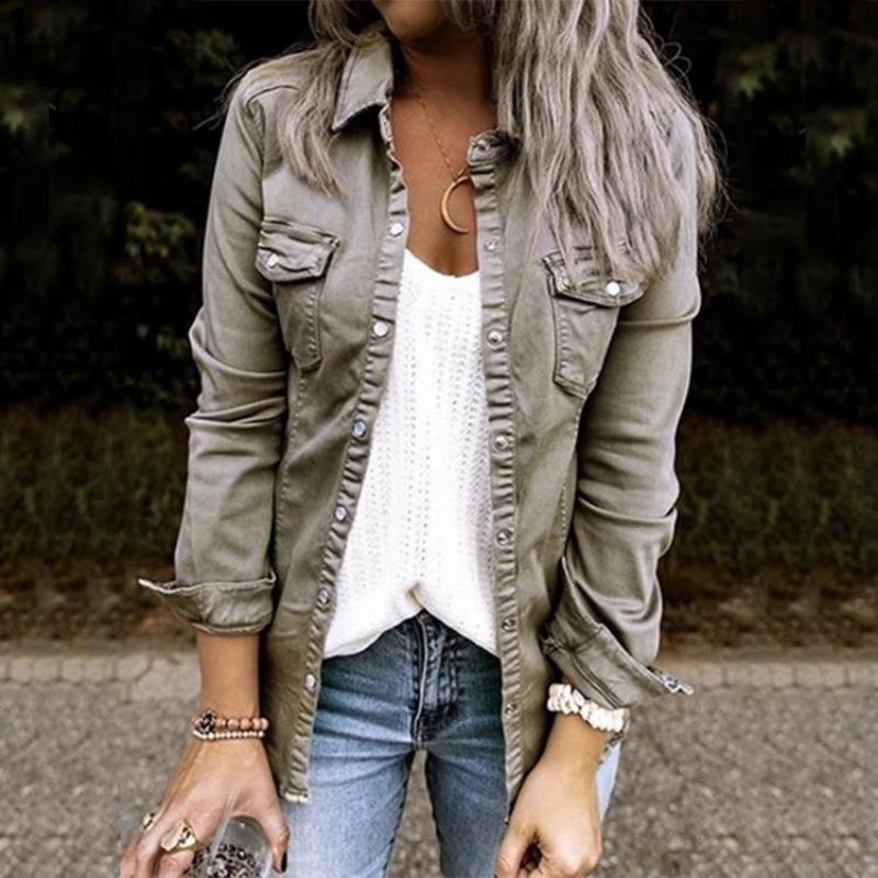 Denim Dames Jacket - Elegant vrouwen Jasje