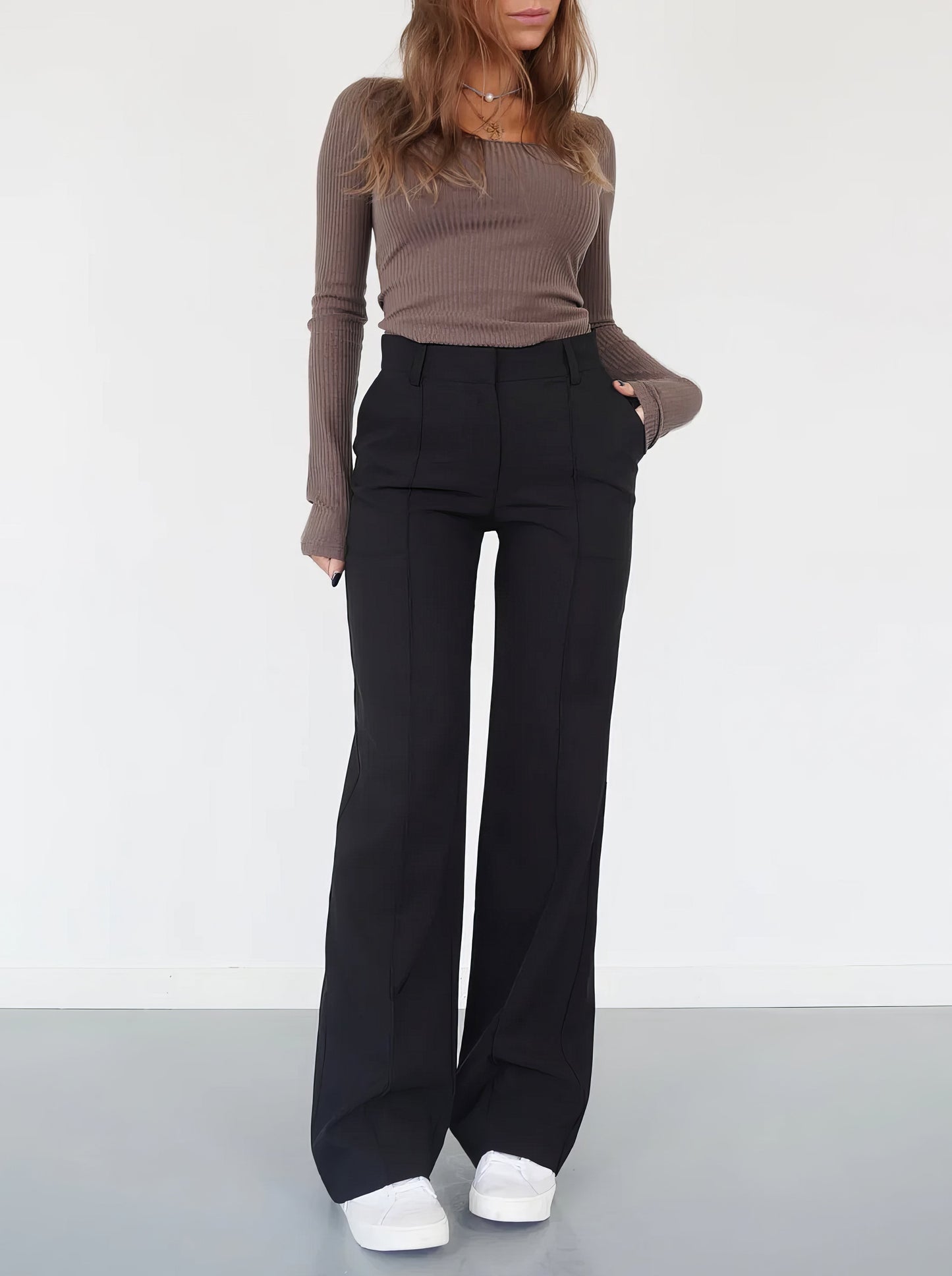 Stijlvolle high-waist broek - Stijl en fijne pasvorm