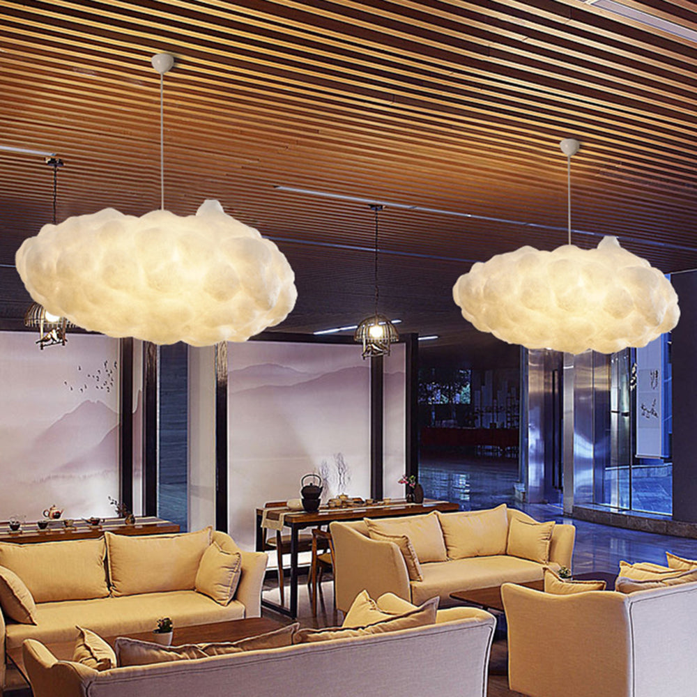 Wolken LED Hanglamp - Wit met Elegant Licht Slaap/Woonkamer