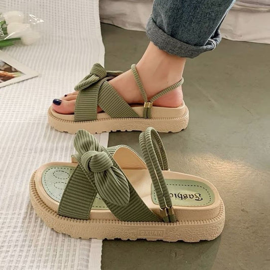 Oreda - Elegante Luxe Sandalen - Verfijnde Strik - Modieuze Zomerkeuze - Comfortabel