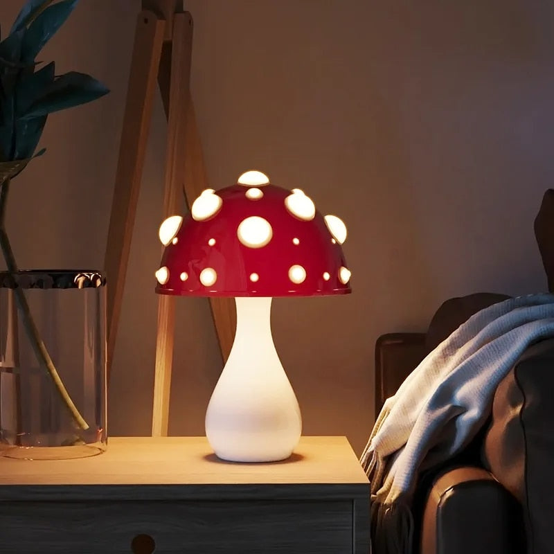 LumiShroom LED Tafellamp - Unieke Paddenstoel Nachtlamp met Heldere Verlichting