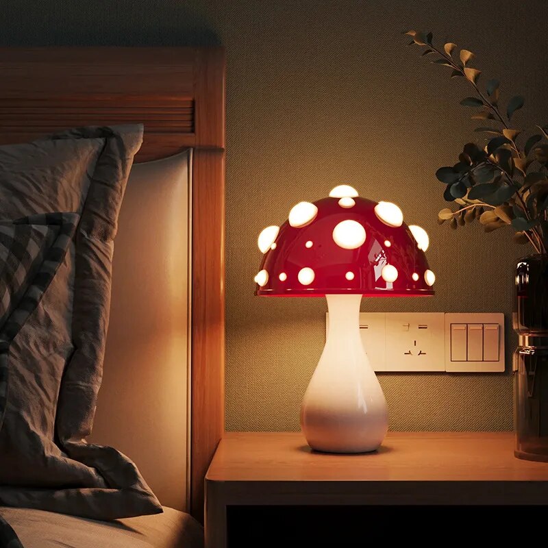 LumiShroom LED Tafellamp - Unieke Paddenstoel Nachtlamp met Heldere Verlichting