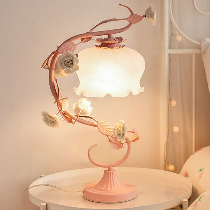 Luxe Roos Tafellamp - Elegant en Sfeervolle lamp