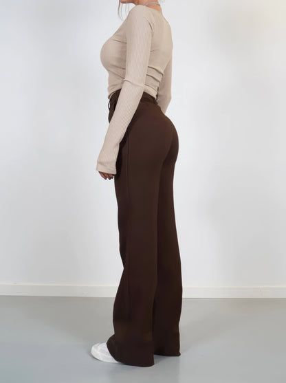 Stijlvolle high-waist broek - Stijl en fijne pasvorm