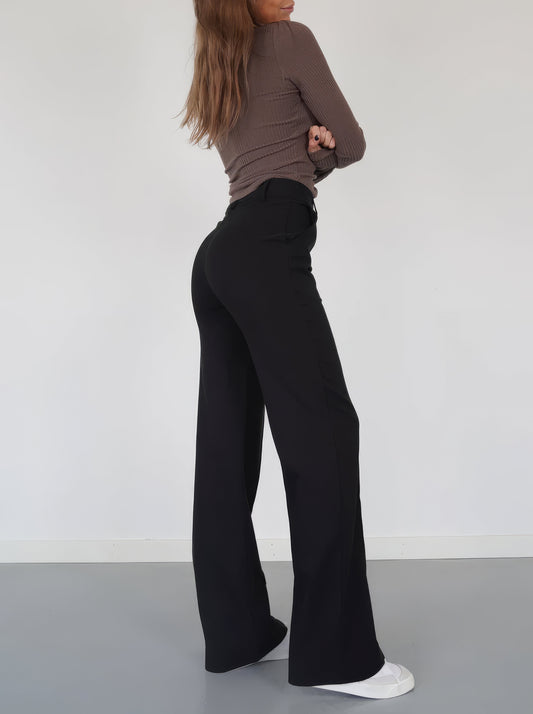 Stijlvolle high-waist broek - Stijl en fijne pasvorm