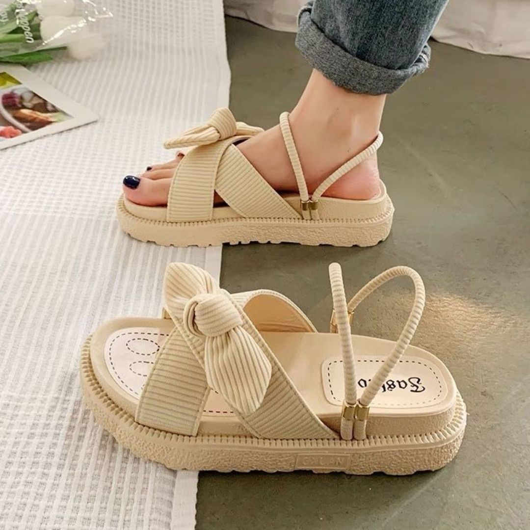 Oreda - Elegante Luxe Sandalen - Verfijnde Strik - Modieuze Zomerkeuze - Comfortabel