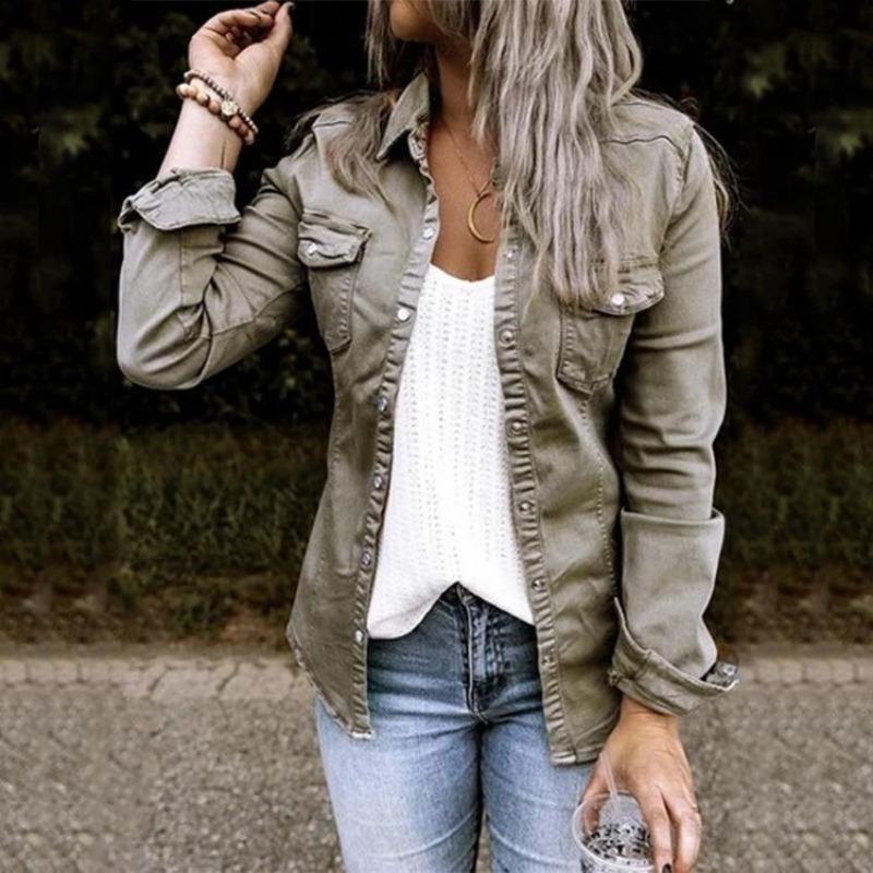 Denim Dames Jacket - Elegant vrouwen Jasje