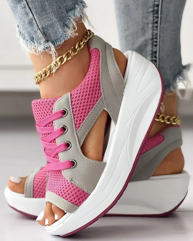 Fashionable Dames Sandalen - Comfortabele Zomer Schoenen Met Kleurrijk Ontwerp En Dikke Zool