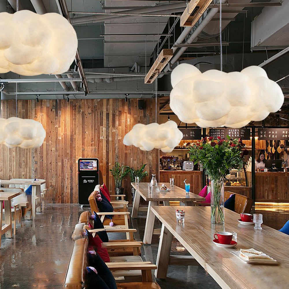 Wolken LED Hanglamp - Wit met Elegant Licht Slaap/Woonkamer