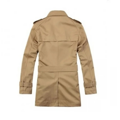 Mode Lange Jas Heren – Vintage Klassieke Trench Stijl Jas