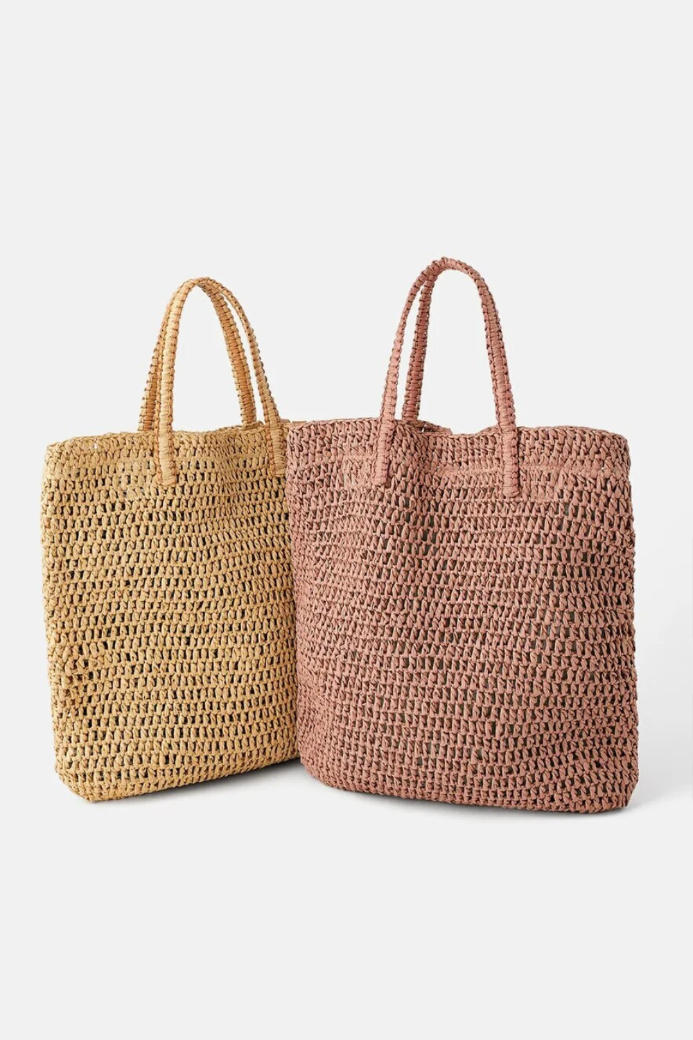 Woven Elegance - Geweven Handtas - Grote Dames Schoudertas -  Elegante Schouderband