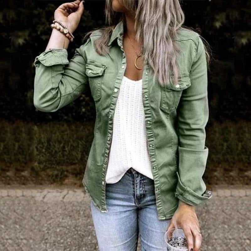 Denim Dames Jacket - Elegant vrouwen Jasje