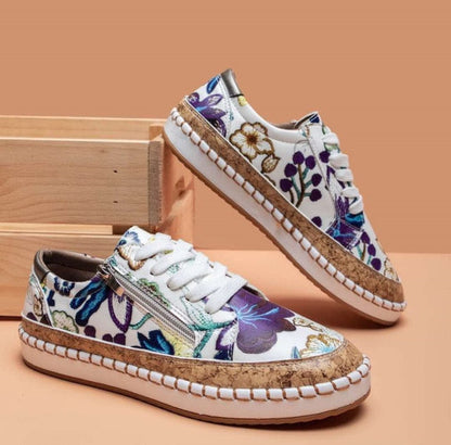 FlowerGrace Vrouwen Schoenen - Trendy en Comfortabel met Bloemenprint