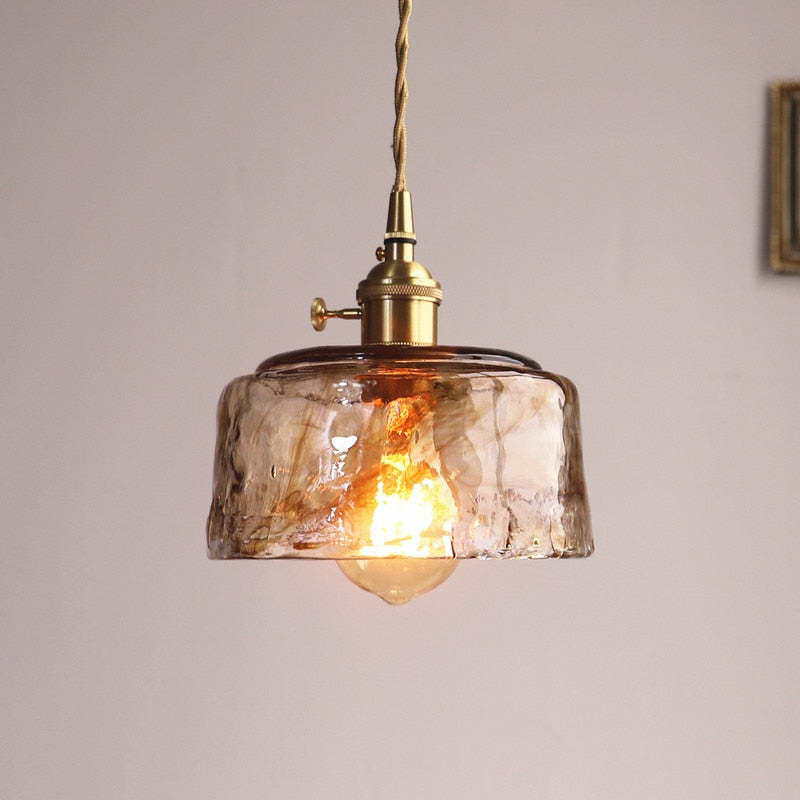 Retro Vintage Hanglamp - Goud Metaal Glas voor Woon/Eetkamer