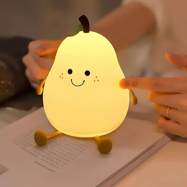 JoyfulPear Lamp - Nachtlamp voor Kinderen - Vrolijke Peer - Kleurrijk Licht