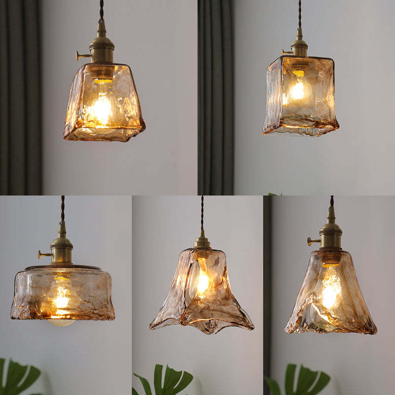 Retro Vintage Hanglamp - Goud Metaal Glas voor Woon/Eetkamer