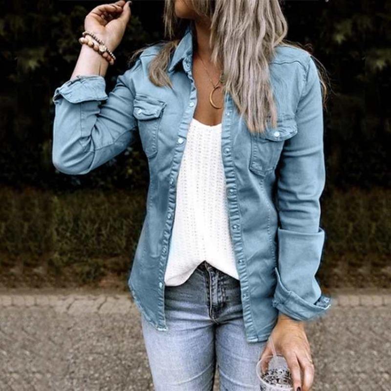 Denim Dames Jacket - Elegant vrouwen Jasje