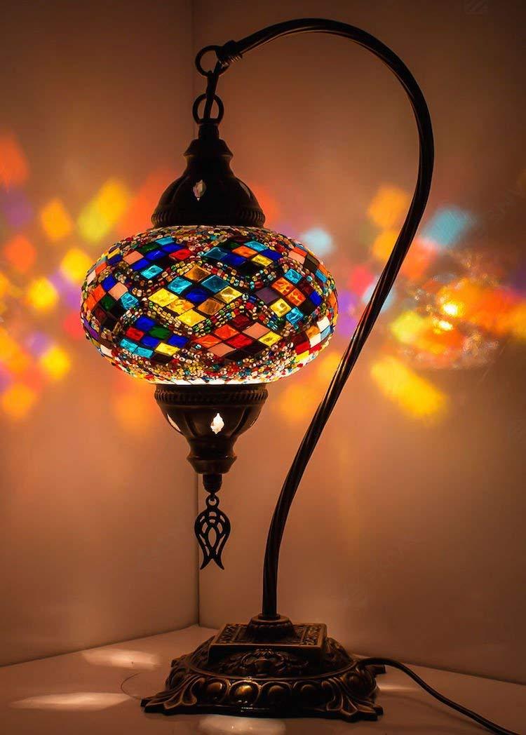 ArtisanLight - Handgemaakte Mozaïek Tafellamp - Kleurrijke Glasstukjes