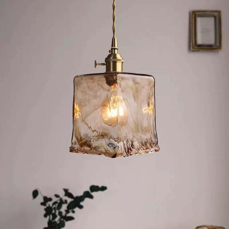 Retro Vintage Hanglamp - Goud Metaal Glas voor Woon/Eetkamer