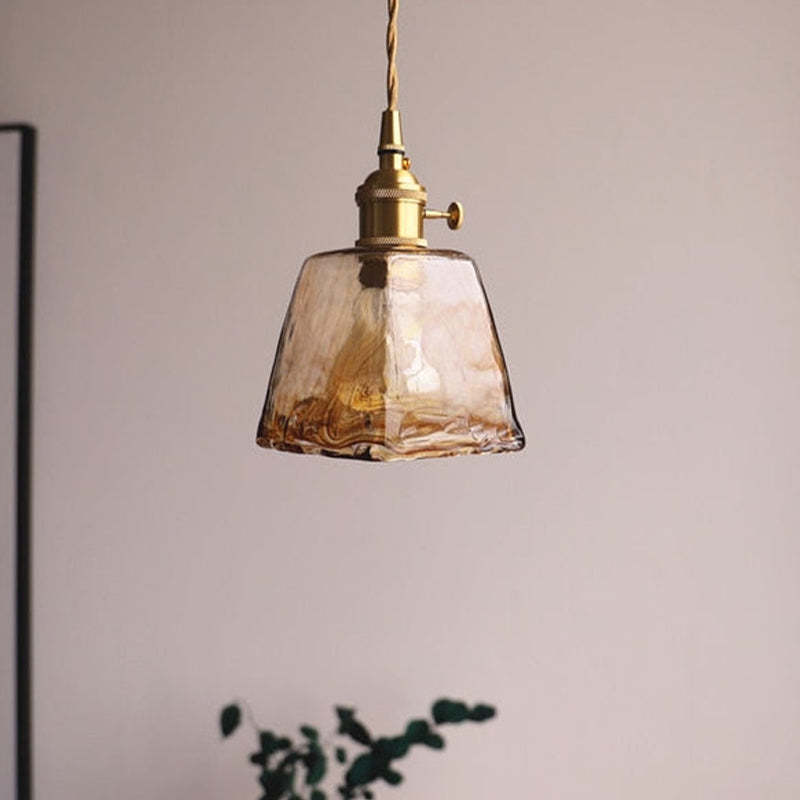 Retro Vintage Hanglamp - Goud Metaal Glas voor Woon/Eetkamer