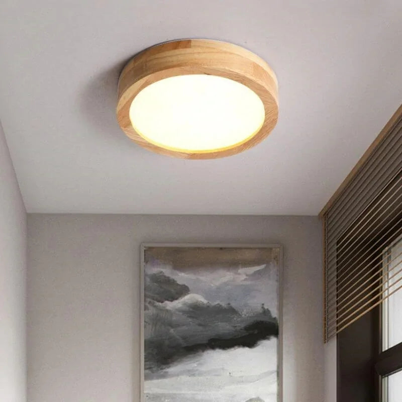 Elegante Plafondlamp - Ronde Houten Huis Verlichting