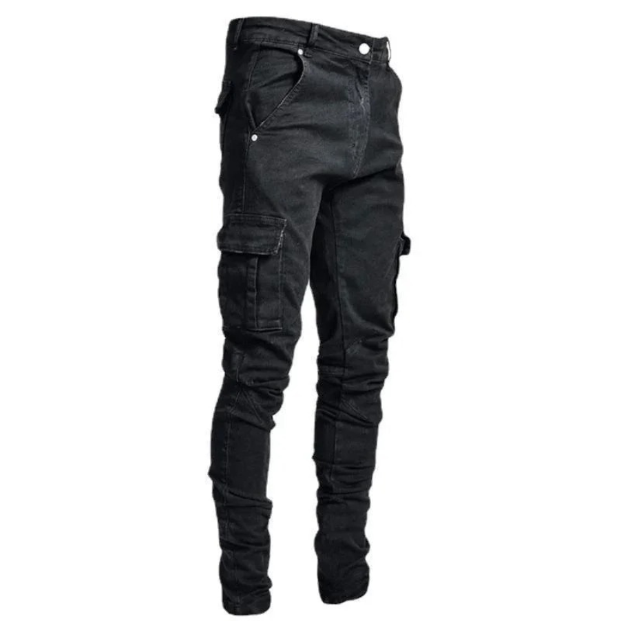 Denim Cargo Broek - Vintage en Heren Mode