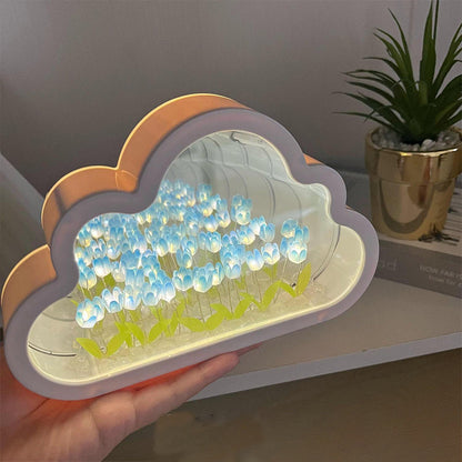 TulipGlow Mirror Light - Wolk Spiegellamp - Veelzijdig Design - Elegante Sfeer