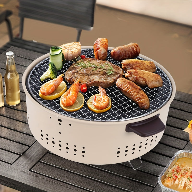 FreshGrill Ronde BBQ - Rookvrij Koken - Perfect voor Gezond Grillen