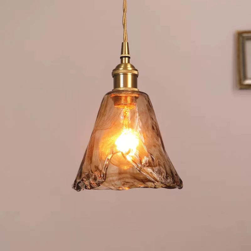 Retro Vintage Hanglamp - Goud Metaal Glas voor Woon/Eetkamer