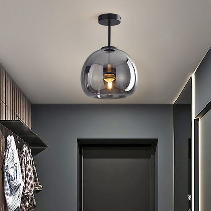 Ronde Bol Plafondlamp Goud/Zwart - Luxe Woonkamer Lamp