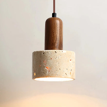 Natuursteen Hanglamp  - Japanse Wabi Sabi Plafondlamp