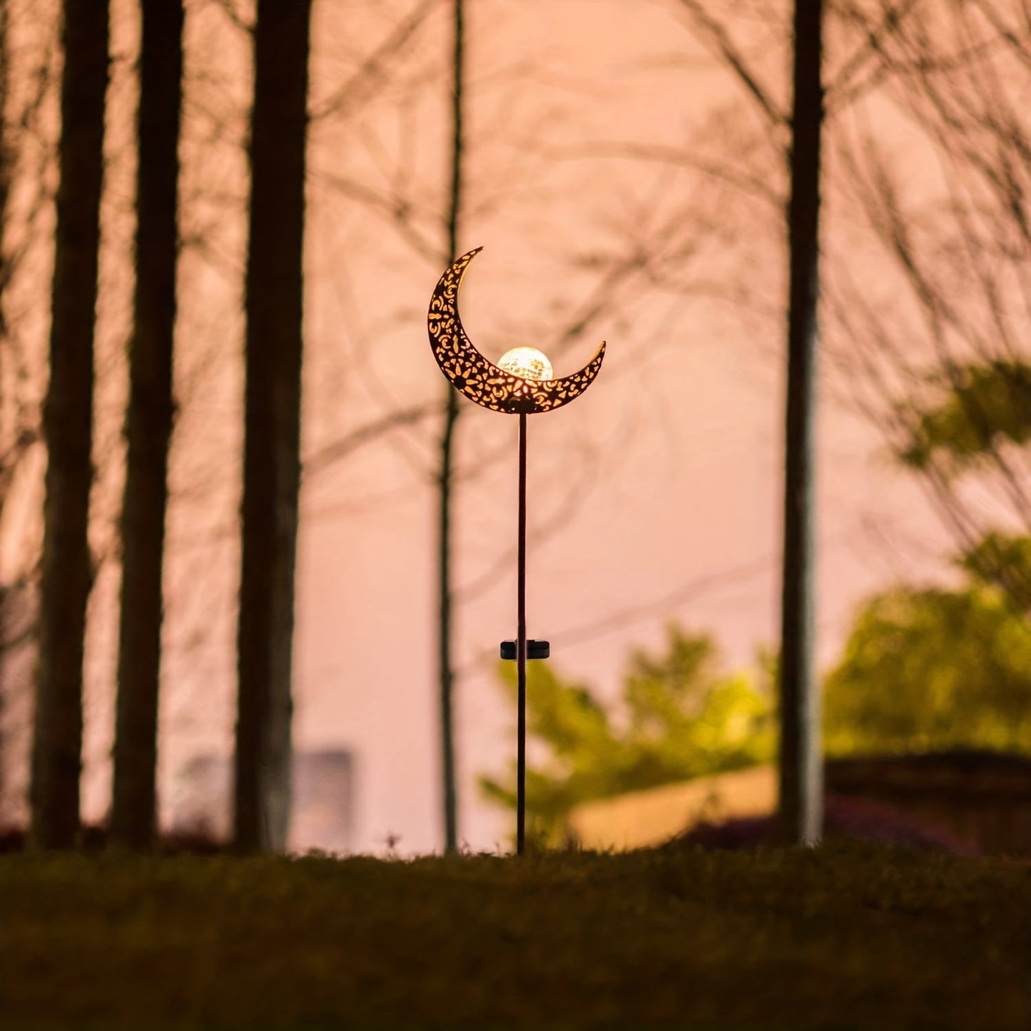 CrescentLuxe Tuinlamp - Betoverende Halve Maan Licht voor Tuin en Terras