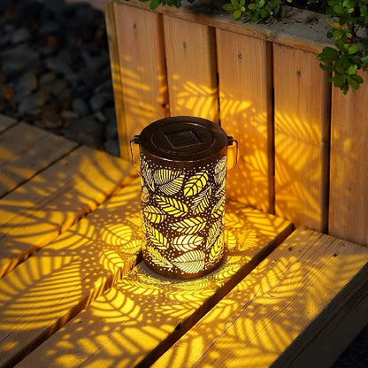 LeafLight Lantaarn - Decoratieve Buiten lamp met Lichtgevende Bladeren