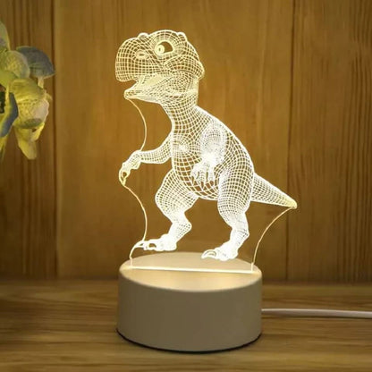 Babydinosaurus 3D LED Lamp -  Nachtlamp voor kinderen