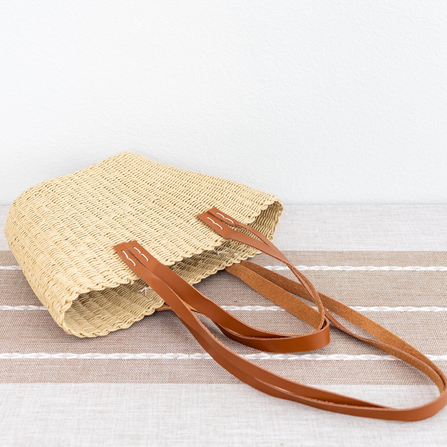 Elegant Beige handtas - Vrouwen strandtas - Luxe dames tas