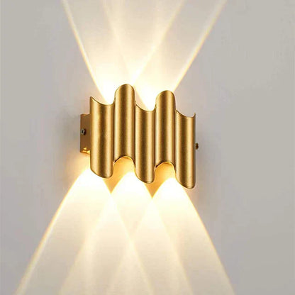 Wave Moderne Wandlamp -  Stijlvolle Verlichting - Zwart en Goud