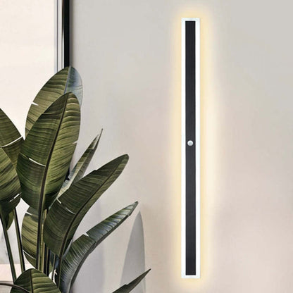 Moderne Sensor LED Wandlamp - Zwart Metaal Tuinlamp