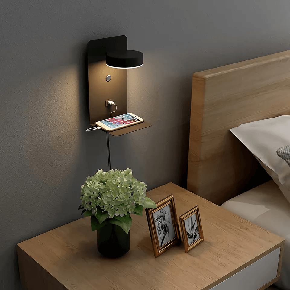 Draaibare nachtlamp 330° - Met telefoonhouder + Opladen