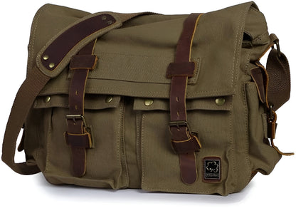 TrailBlaze Canvas Crossbody - Ruime Heren Tas - Geschikt voor Avonturen en Stadsgebruik