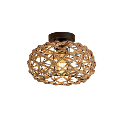 Natuur Touw Plafondlamp - Warme Ambiance en Luxe Lamp