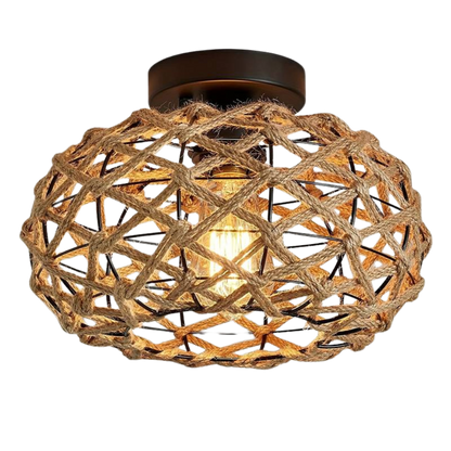 Natuur Touw Plafondlamp - Warme Ambiance en Luxe Lamp