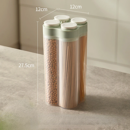 FoodKeeper Organizer - Container met 4 Compartimenten - Handig voor Klein Voedsel