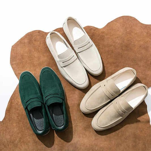 Zachte suede Loafers - Luxe en Moderne Heren Instappers