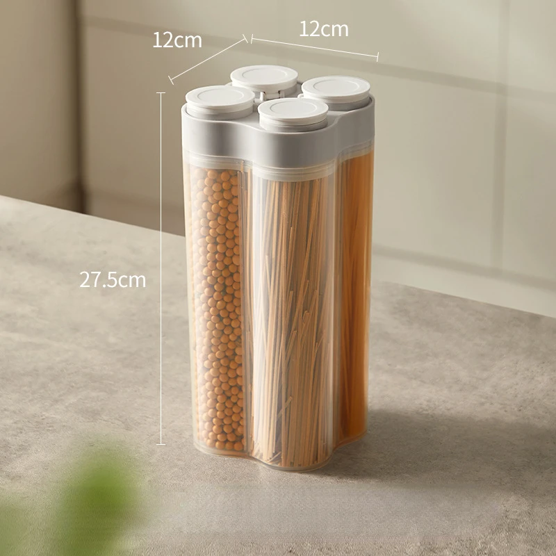 FoodKeeper Organizer - Container met 4 Compartimenten - Handig voor Klein Voedsel